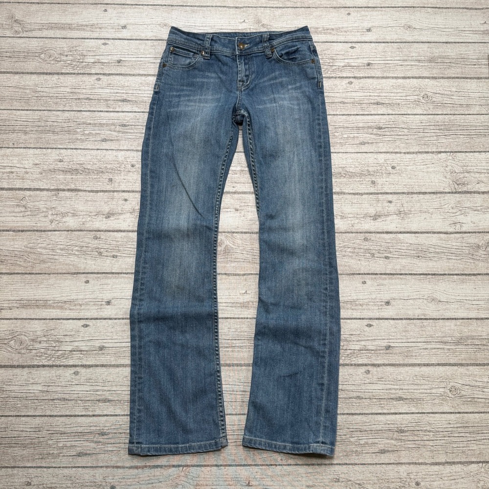 Roots 73 Jeans Women's 4 Blue Denim Medium Wash Bootcut Relaxed Low Rise Stretch